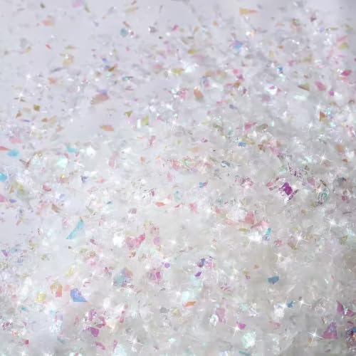 Artificial Snow Powder for Holiday Decorations, 50g Fake Snow Flakes for Christmas & Winter Scenes
