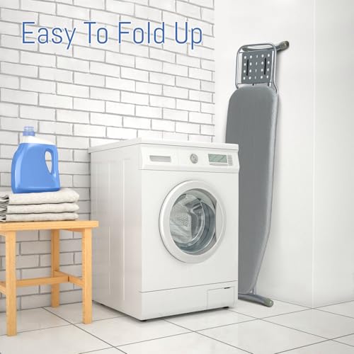 Full-Size Ironing Board with Iron Rest, Height-Adjustable & Thick Padding
