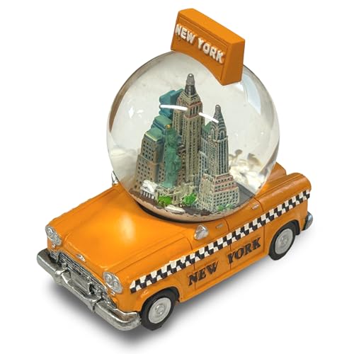 NYC Taxi Snow Globe - 2.5 Inch Mini New York City Souvenir