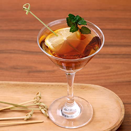 200 PCS Bamboo Knot Cocktail Picks, 4.7-Inch Appetizer & Fruit Skewers