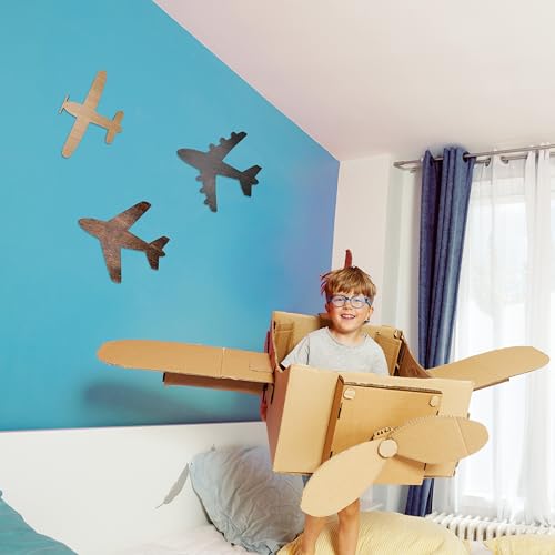 Airplane Wall Decor Set for Kids Room, Nursery Adventure Theme Wall Art