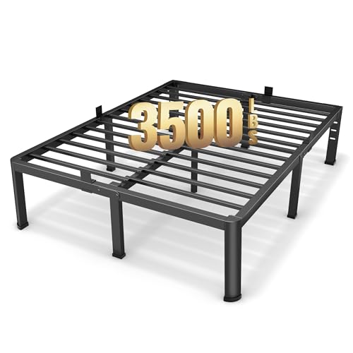 20-Inch Queen Size Metal Platform Bed Frame, Heavy Duty Noise-Free Steel