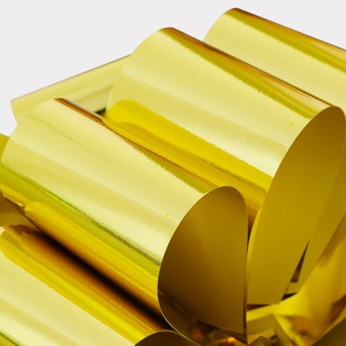 TONIFUL 16in Gold Large Pull Bow - Giant Aluminum Foil Gift & Decor Bow