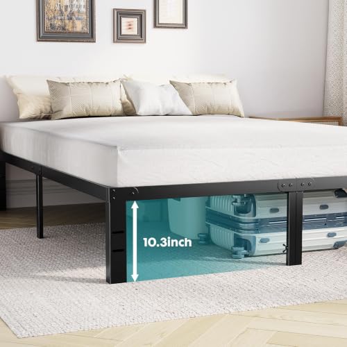 DUMOS Queen Bed Frame 12 Inch Metal Platform Bed with Storage, Modern Design