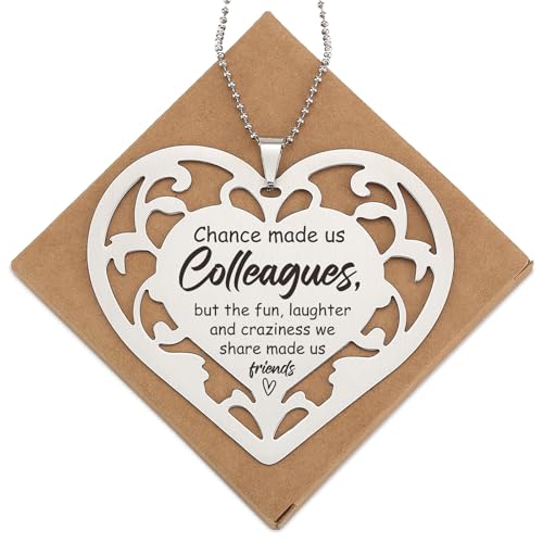 Heart Coworker Gift Ornament for Car Rearview Mirror - Friendship Keepsake