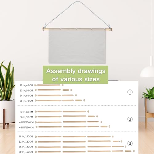 Adjustable Solid Wood Tapestry Hanging Rod - 16-28 Inch Telescopic Wall Hanger