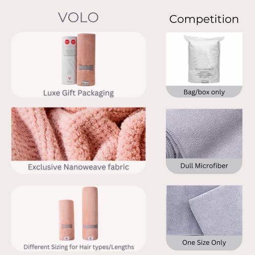 VOLO Hero Hair Towel Salt White – Ultra Soft Microfiber, Quick Dry & Anti-Frizz