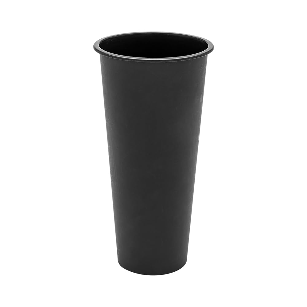 Restaurantware-Bev Tek 24 Ounce Plastic Cups, 100 Disposable Drink Cups - Lids Sold Separately, Serve Hot or Cold Beverages, Black Plastic Party Cup, For Stadiums or Weddings,