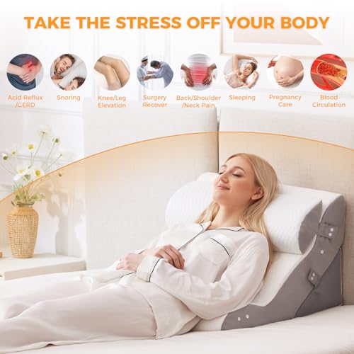 Adjustable 3PCS Wedge Pillow Set for Back Support & Recovery