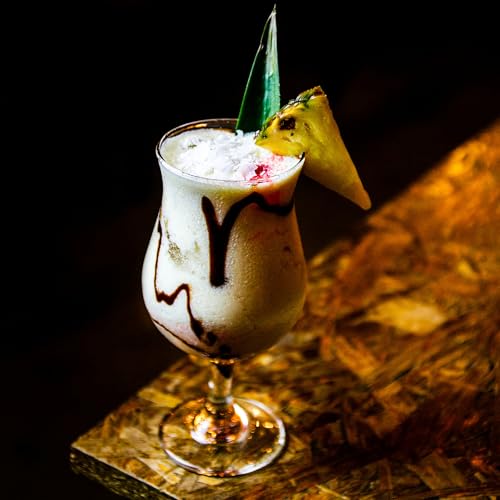 Binsakao Style A Hurricane Glass Set of 6 - 13 Oz Tall Cocktail Glasses for Mojito, Margarita, Sangria & Pina Colada