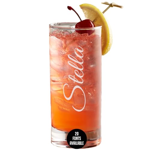 Personalized 11.5oz Custom Engraved Collins Cocktail Glass - Gift for Men & Women