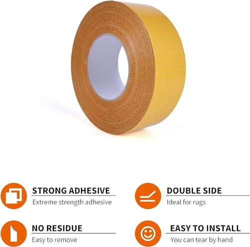 Heavy-Duty Double-Sided Carpet Tape, 2-Inch x 40-Yard Rug Gripper