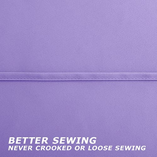 Blackout Lavender Curtains for Bedroom - 2 Panels, 42x63 Inch