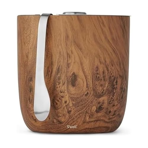 Insulated Stainless Steel Ice Bucket with Tongs 68oz
