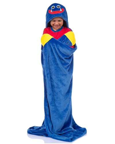 Character Hooded Blanket, Soft Plush Throw 50" x 60"