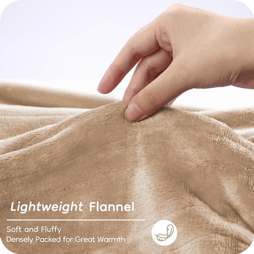 Electric Heated Blanket Twin Size - Ultra Soft Flannel, 4 Heat Settings, 10-Hour Auto Shutoff