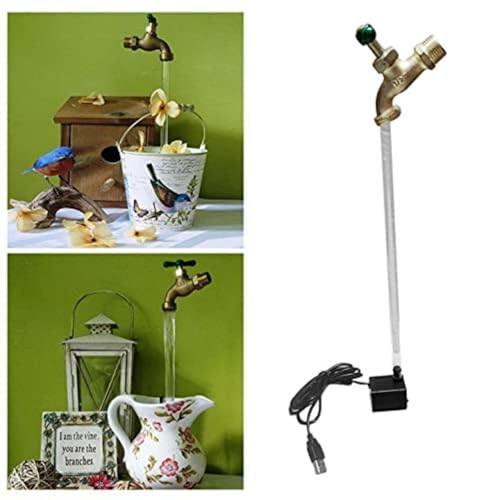 Floating Faucet Fountain USB Powered Garden Water Feature Decor