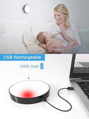 Dimmable Rechargeable LED Tap Light - Magnetic Stick-On Puck Light (2 Pack)