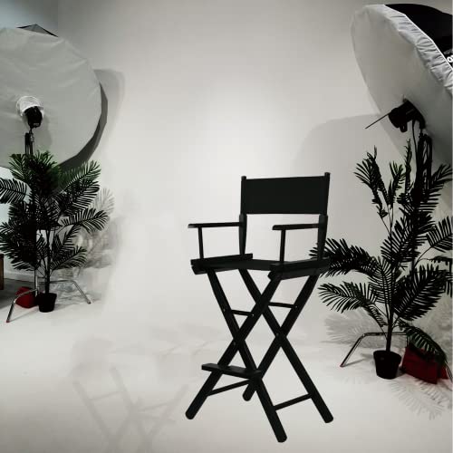 Tall Foldable Makeup Director Chair - Solid Hardwood, 250lb Capacity