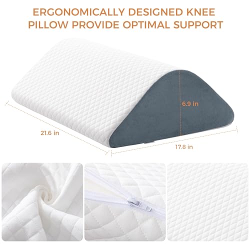 Knee Wedge Pillow for Post-Surgery Recovery - Leg Elevation Support