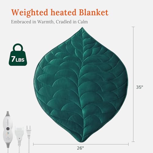 Weighted Heating Blanket 7 lbs - Extra Large Heated Pad 26" x 35"