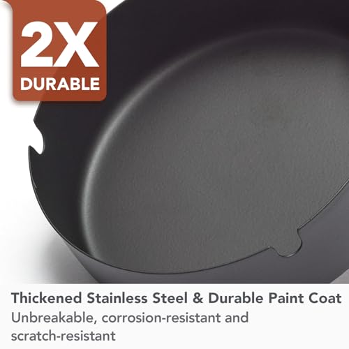 Stainless Steel Outdoor Ashtray with Lid - 2 Pack Windproof Ash Tray