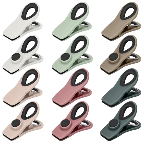 Magnetic Chip Clips for Food Storage - 12 Pack Neutral Sealing Clips