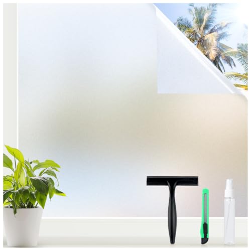 Frosted Window Privacy Film, 17.5" x 78.7", UV Blocking
