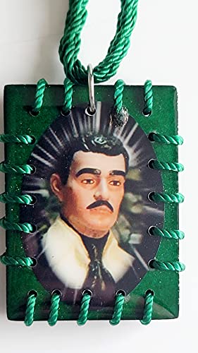 Handwoven Jesus Malverde Scapular Necklace and Bracelet Set