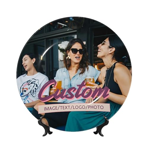Custom Photo Ceramic Decorative Plate, Personalized 6-Inch Porcelain Display