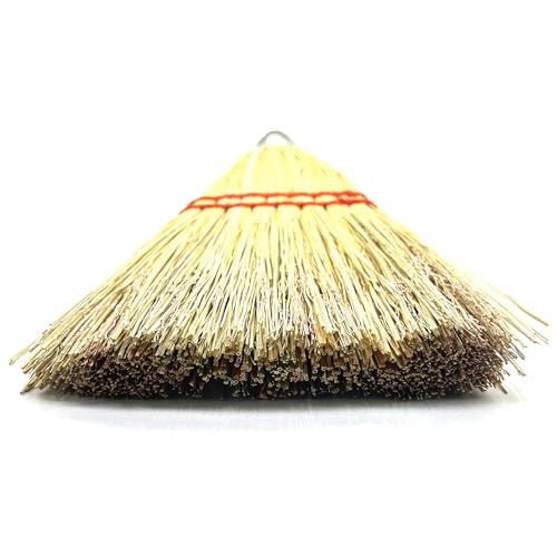 Handmade Natural Corn Straw Whisk Broom - 12 Inch Mini Hand Broom