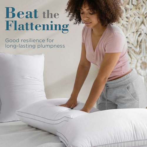 Queen Size Pillows Set of 2 - Firm Support for Side Sleepers