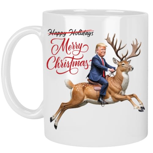 Funny Patriots Cave Christmas Coffee Mug 11 oz – President Caricature Cup