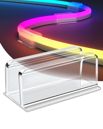 30pcs Adhesive Neon LED Strip Light Mounting Clips for 12mm Flat Strips