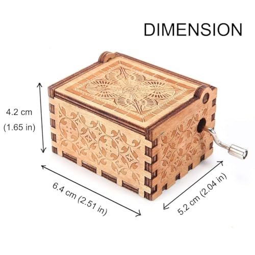 Engraved Wooden Music Box - You Are My Sunshine Hand-Cranked Keepsake
