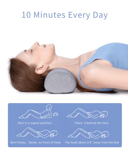 Small Neck Roll Pillow for Pain Relief | Travel Cervical Support