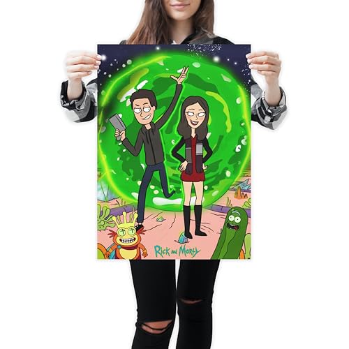 Custom Sci-Fi Cartoon Portrait Illustration Hand-Drawn from Your Photo