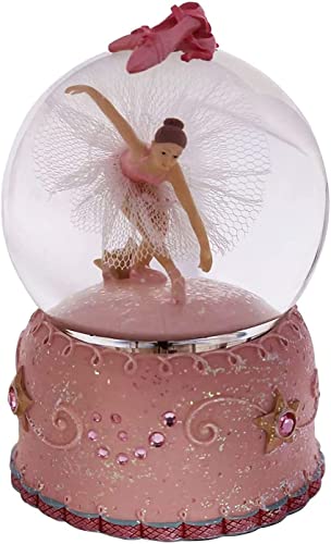 Ballerina Swan Lake Musical Snow Globe with Rotating Figurine and LED Lights
