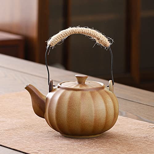 Lifting Beam Coarse Pottery Tea Set with Teapot Stove & Cups Gift Box