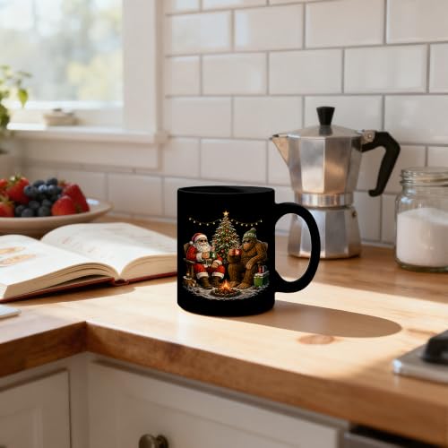 Funny Bigfoot Santa Christmas Mug 11 oz - DEQSX 12Child