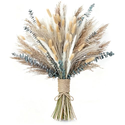 120 Pcs Dried Pampas Grass Bouquet for Boho Home & Wedding Decor
