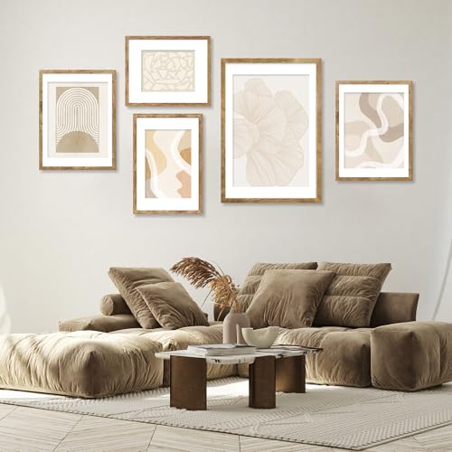 16x20 Rustic Brown Wood Picture Frame Set of 2 with Mat for 11x14 Photo