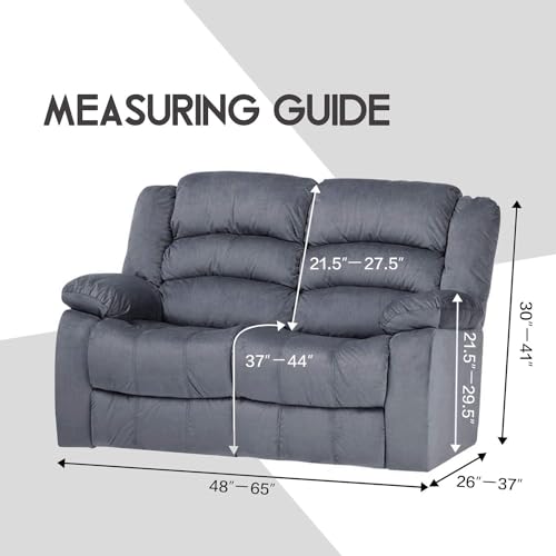 Jacquard Reclining Loveseat Slipcover - 6-Piece, Washable (48" - 65")