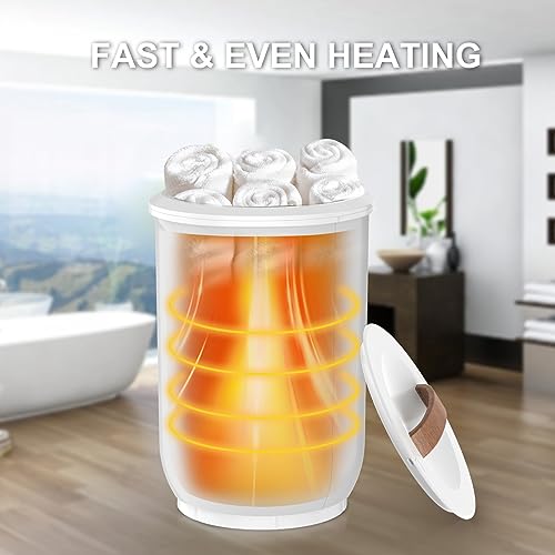 Flyhit Snow White Large Heated Towel Warmer for Bathroom - Auto Shut Off, Fits Up to Two Oversized Towels