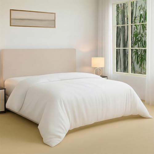 Kotton Culture White Twin Viscose Bamboo Duvet Cover - Cooling & Soft Luxury Bedding