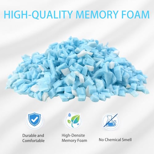 10lbs Shredded Memory Foam Filling for Bean Bags, Pillows, and Dog Beds