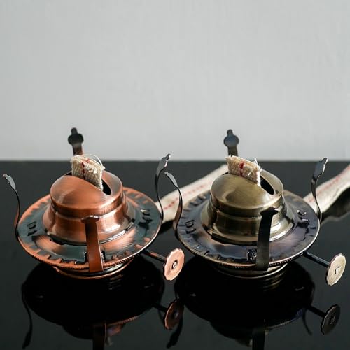 #2 Size Oil Lamp Replacement Burner with Wick for 3-Inch Base Chimney