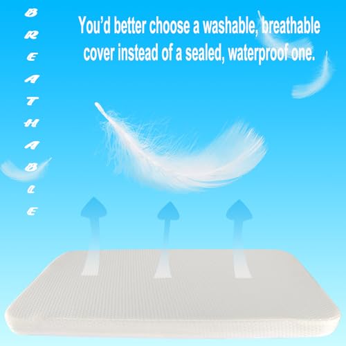 Breathable Baby Bassinet Mattress - 32x18x2 Inch High-Density Foam Pad