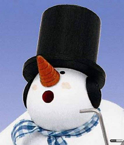 KWO Snowman Smoking Figurine, Wooden Multi-Color 20 cm