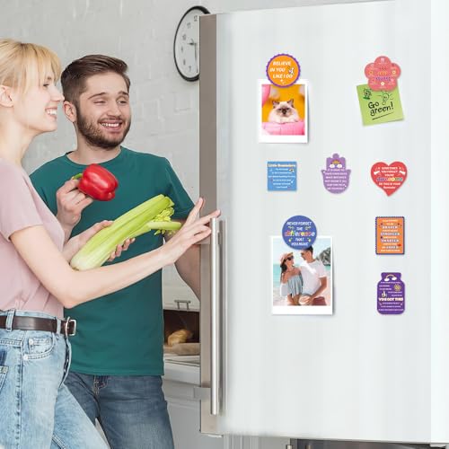 FAJUXIS Round Fridge Magnet - Never Forget the Difference You Make | Inspirational Gift in Gift Box